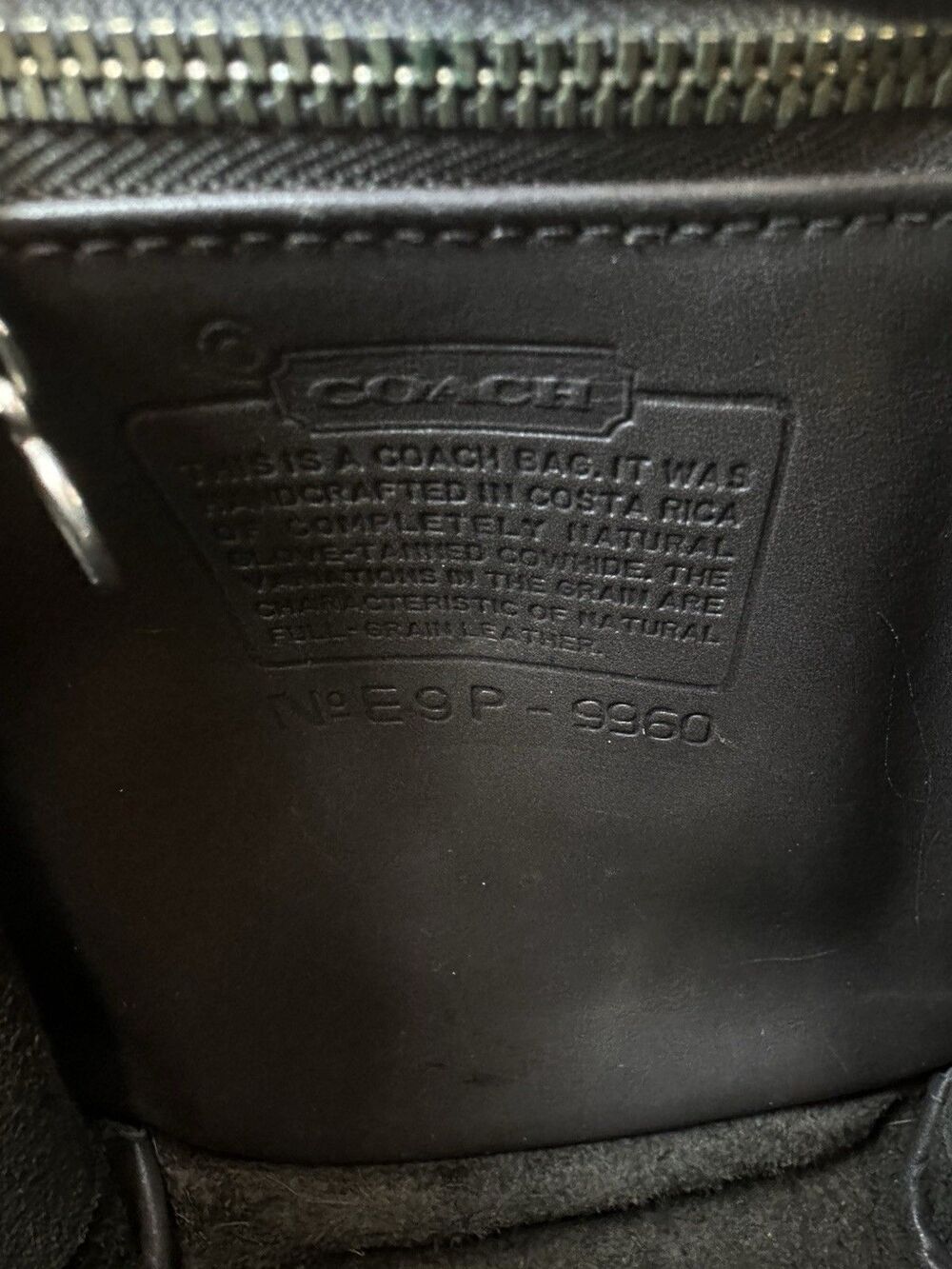 Vintage Coach Daypack 9960 Grey Leather Bag Nickel Hardware 90s Costa Rica - Picture 15 of 15